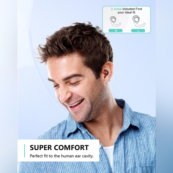 Ear Plugs Reusable Noise Reduction Hearing Protection Work Concerts Travel Sleep - Picture 5 of 8